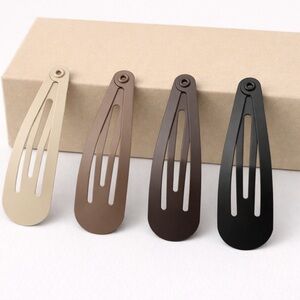 10pcs Metal Hair Clips in Neutral Tones